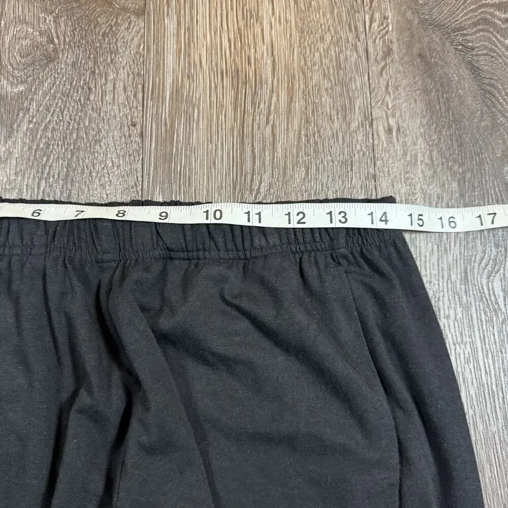 Lisa Bayne Black Bamboo Cotton Blend Cropped Harem Pants Medium Made in USA - Picture 8 of 13